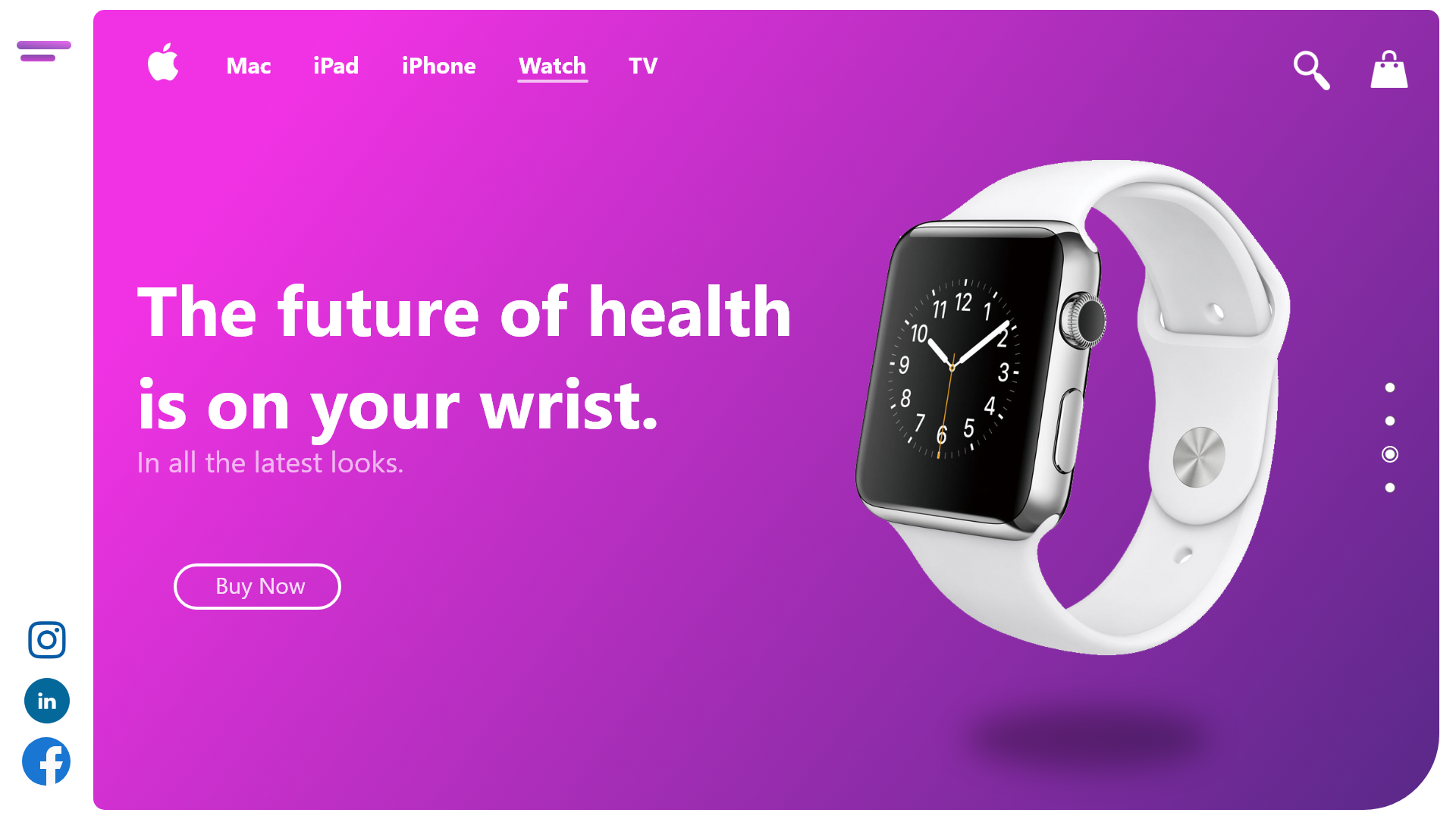 Apple watch Web Design